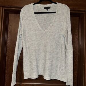 Gray V-Neck Sweater